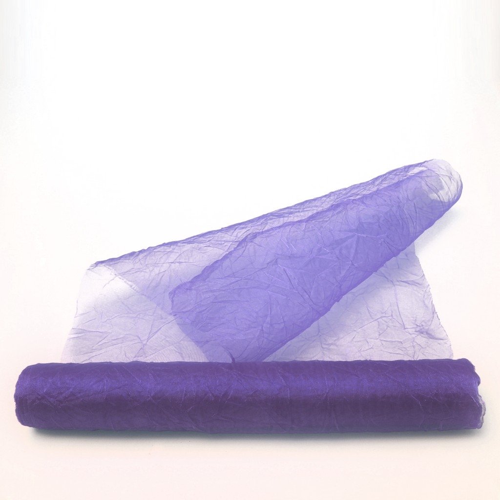 Deko AS GmbH Crush organza table runner, lavender, width: 28 cm, roll 5 metres – 68280 78-R 280