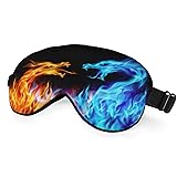 NOHSHE Fiery Dragons Sleep Eye Mask Eye Cover Blue
