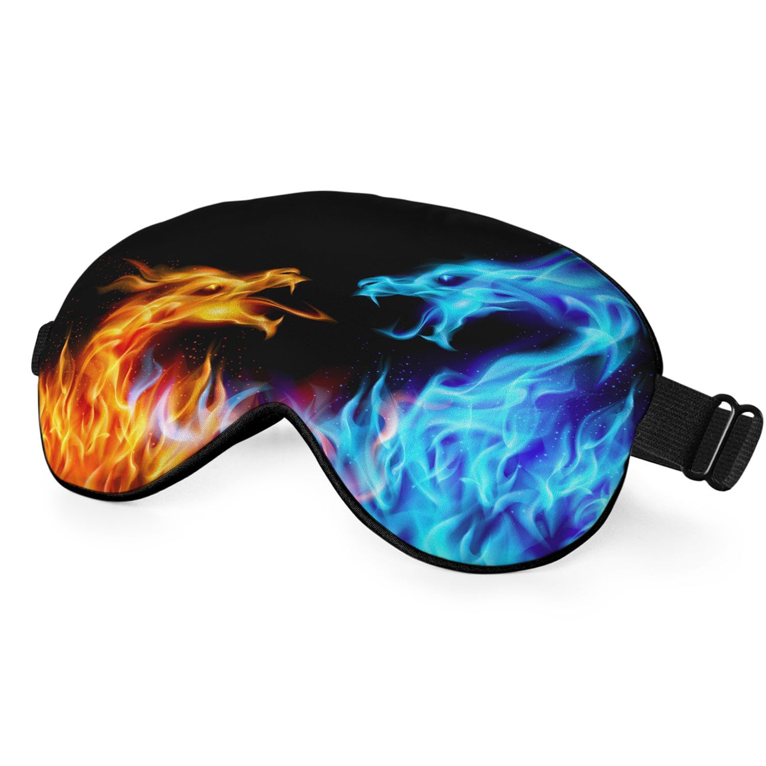 NOHSHE Fiery Dragons Sleep Eye Mask Eye Cover Blue