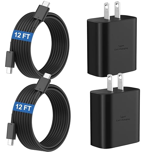 45W Super Fast Charger USB C Android Phone Charger Type C Charger Fast  Charging Block with 12FT C Charger Cord for Samsung Galaxy S25/S25