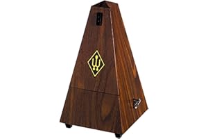 Wittner 903332 Plastic Casing Metronome with Bell, Walnut Grain