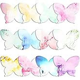 Breling 360 Pieces Sticky Notes Cute Butterfly Shaped Self-Sticky Notes Colored Watercolor Sticky Party Favor Note Memo Pads for Reminders Studying School Home Family Office Supplies
