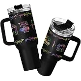 34HD Fantasy Wanderer Tumbler 40oz with Handle and Straw, Lord Rings Not All Those Who Wander Insulated Travel Mug Bookworm Gifts for Men & Women - Bookish Items