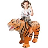 GOOSH Inflatable Tiger Costume for Kids Halloween Costumes Boys Girls Funny Blow up Costume for Halloween Party Cosplay