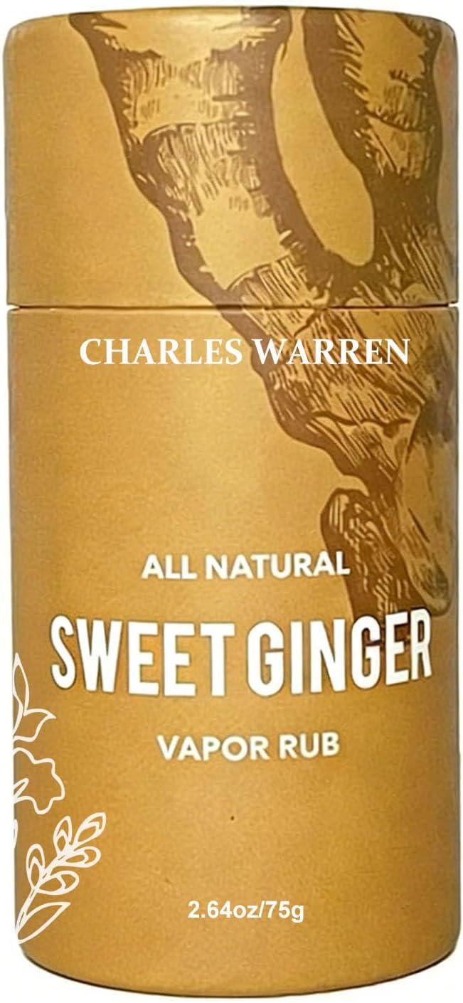 Sweet Ginger Vapor Rub Stick All-Natural Herbal Balm Multipurpose Vapor Rub for Hands Knee Neck Back Massage (1 pc)