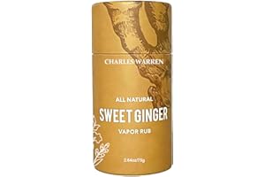 CharIes Warren Sweet Ginger Vapor Rub Stick All-Natural Herbal Balm Multipurpose Vapor Rub for Hands Knee Neck Back Massage (1 pc)
