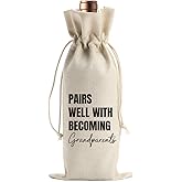 Grandparents Baby Announcement Wine Gift Bag Pregnancy Announcement for Grandparents Gifts for First Time Grandparent Pairs Well with Becoming Grandparent Wine Bags for Wine Bottles Gifts