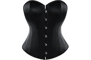 Scarlet Darkness Corset Tops for Women Boned Overbust Corsets with Detachable Shoulder Straps