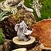 Top Collection Miniature Garden Elephant Reading Book, Gray