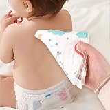 Lanjue 6 Pack Baby Washcloths Muslin 12x12 Inch 6-Layer Cotton Pink Girls view 6