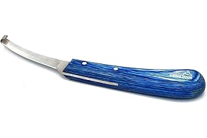 Equine Care Right-Handed Hoof Knife – Narrow Razor-Sharp J2 Stainless Steel Blade, Ergonomic Non-Slip Handle | Professional Farrier Tool for Trimming Horse, Cow, and Goat Hooves | Rust-Resistant.