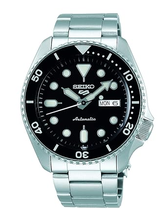 Analogue Men's Watch (Black Dial Silver Colored Strap)