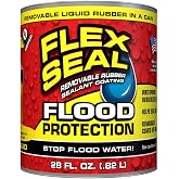 Flex Seal Liquid Flood Protection, 28 oz, Waterproof Rubberized Liquid, Removable, Use on Windows, Doors, Garage Doors, Seams, Casings, Thresholds, Conduits, Vents, Ducts, and More