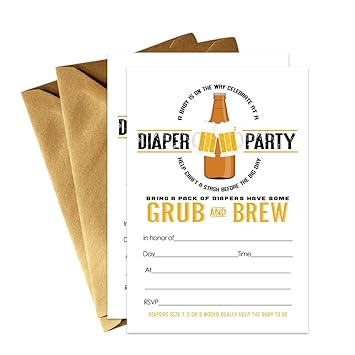 Amazon Com Diaper Baby Shower Invitations For Dad Baby Q Couples Amazon Com Diaper Baby Shower Invitations For Dad Baby Q Couples