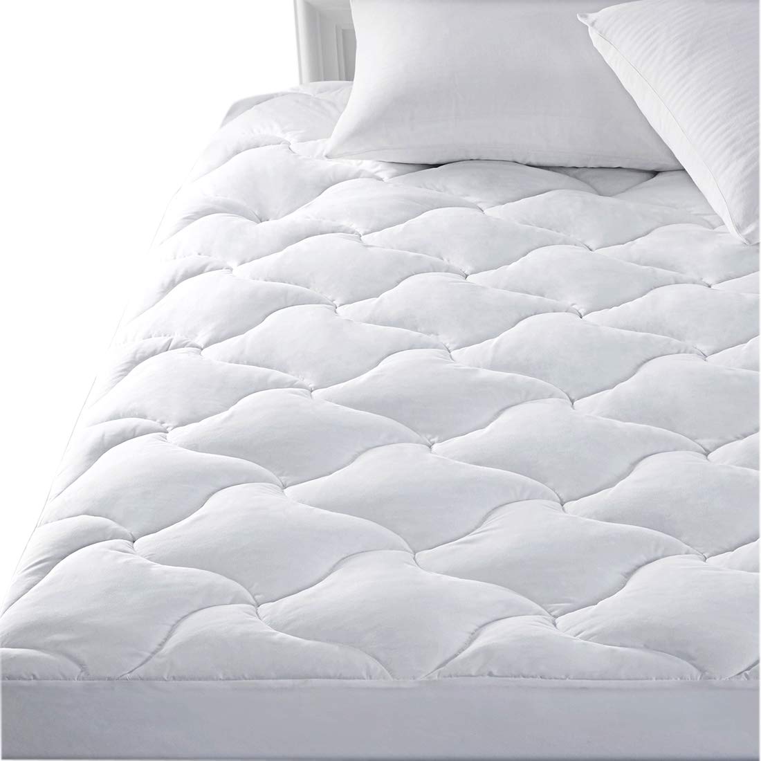 YOUMAKO King Size Mattress Pad Cover Hypoallergenic Quilted Pillowtop  5-5”Deep Pocket Cooling Topper YOUMAKO King Size Mattress Pad Cover Hypoallergenic Quilted Pillowtop  5-5”Deep Pocket Cooling Topper