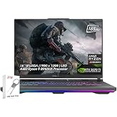 ASUS ROG Strix G16 Gaming Laptop, 16" WUXGA 165Hz IPS 16:10, AMD Ryzen 9 8940HX, NVIDIA GeForce RTX 5070Ti, 16GB DDR5 1TB SSD, Wi-Fi6E, Backlit KB, Win11, Eclipse Gray, w/2TB USB Drive, W/GaLiMu