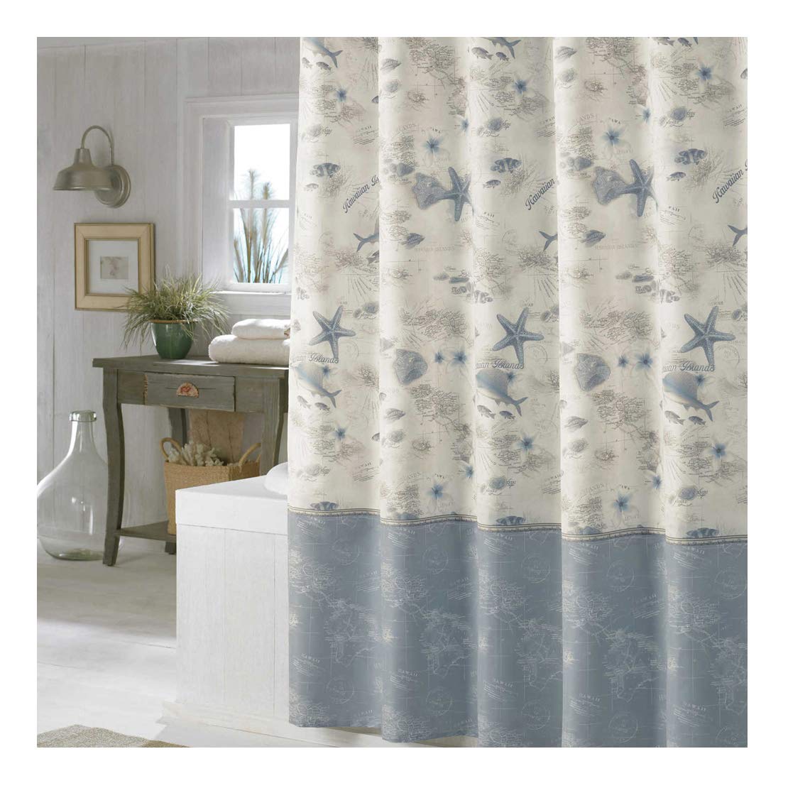 Ds Bath Madamoiselle Seashell Shower Curtain Waterproof Polyester