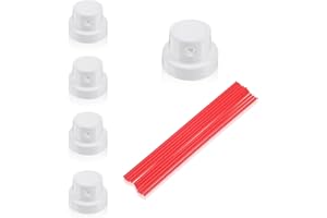 Bremorou Spray Can Straws And Nozzle Extensions Red Plastic Spray Paint Nozzles For Cans Replacement Spray Can Extension Straws 4.72 Inches Long 10 Straws, 5 Nozzles