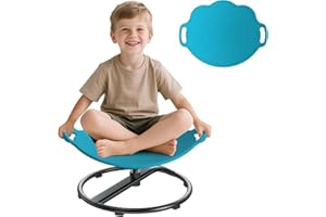 pozoera Spinning Chair for Autistic Kids - Bear Paw Shape Sensory Chair for Autistic Children with Safety Handle and None-Slip Design,Swivel Chairs for 3-12 Years Kids Autism