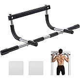 Ally Peaks Pull Up Bar for Doorway | Thickened Steel Max Limit 440 lbs Upper Body Fitness Workout Bar| Multi-Grip Strength fo