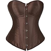 frawirshau Corsets for Women Plus Size Black Corset Sexy Bustier Corset Top Lingerie