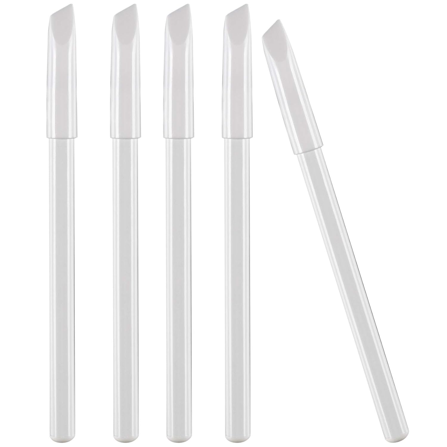 PAGOW 5 Pieces White Nail Pencils 2In1 Nail Whitening