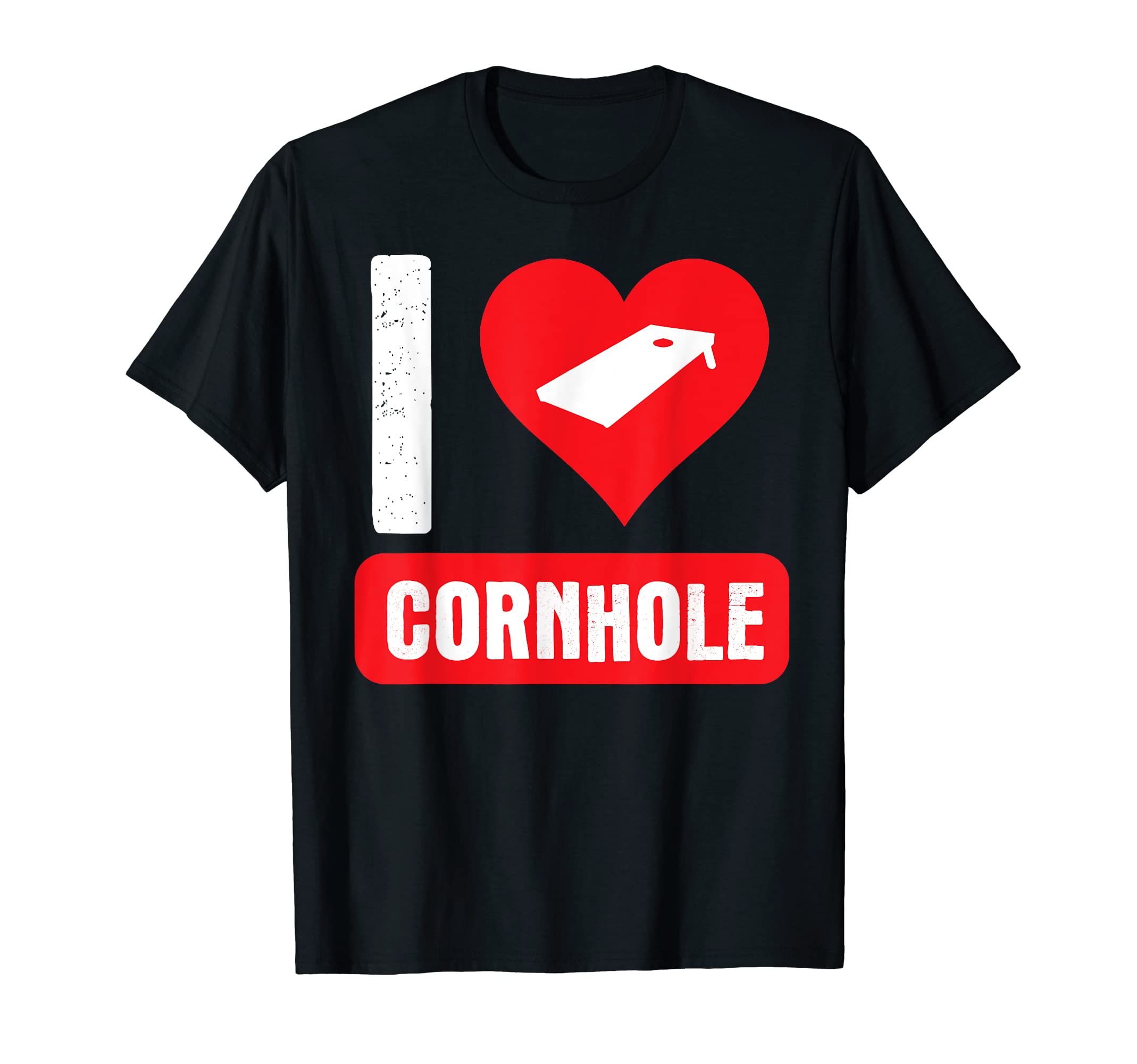 I Love Cornhole - Bean Bag Toss Game Quote - Heart Board T-Shirt
