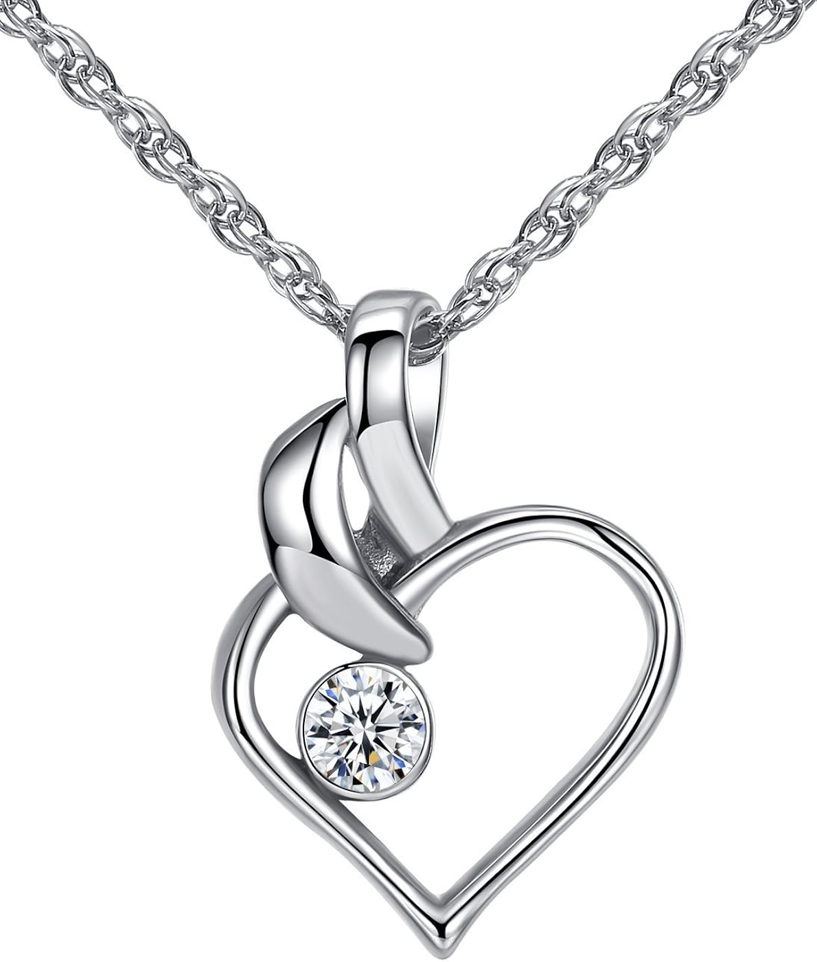 Amazon.com: Stainless Steel Heart Pendant Necklace, 17