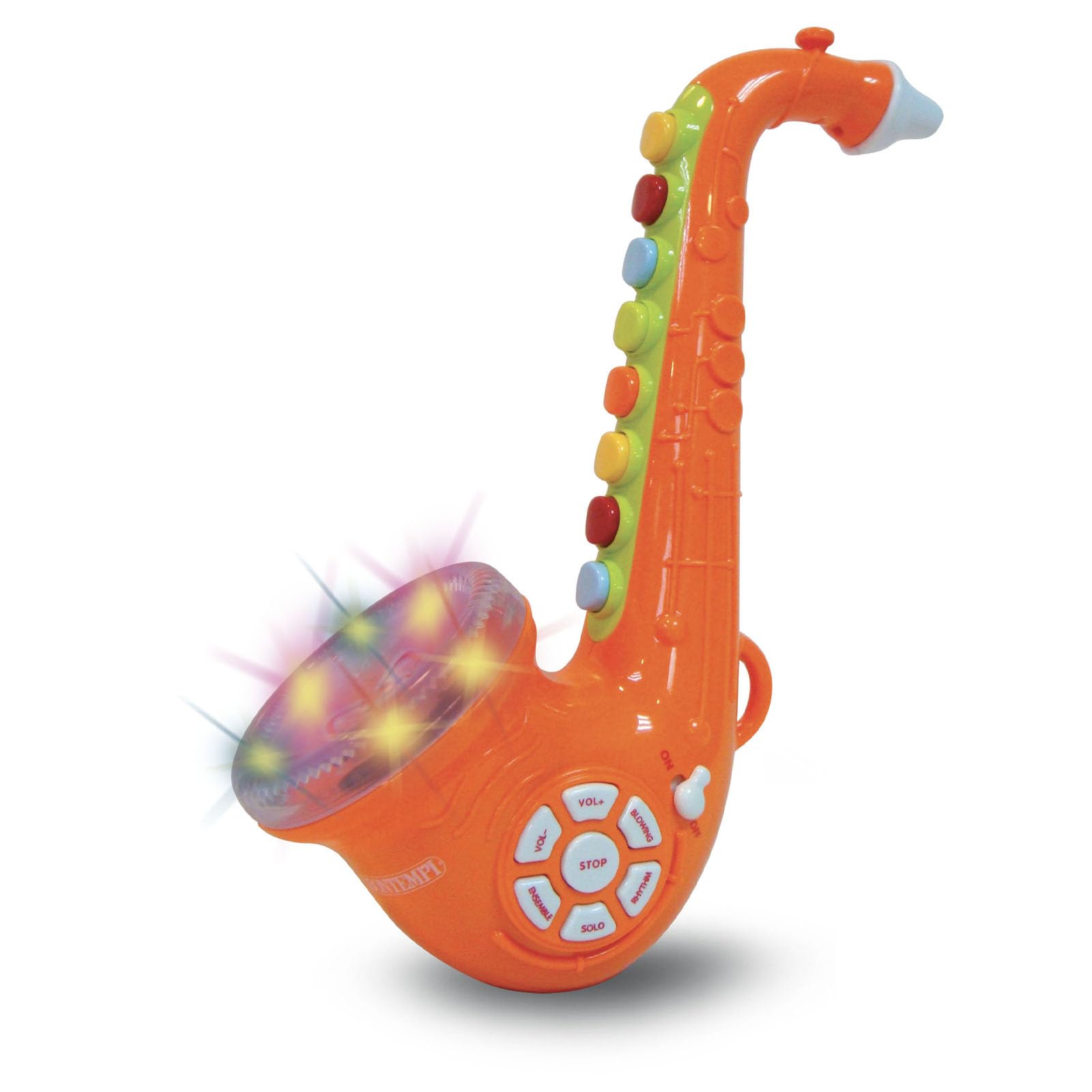 Bontempi | TinySax - Electronic Baby Saxophone for Bass Players of the Future, 95 x 160 x 320 mm, Orange