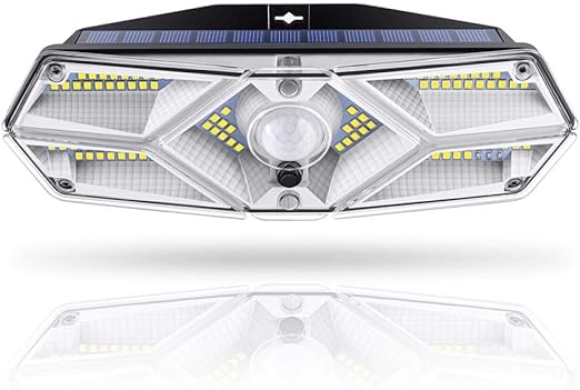 Luz de sensor de movimiento solar al aire libre 104 LED Luces solares