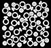 FECEDY Glittery Silver Ring Confetti for Wedding Bachelorette Party Decoration 200pcs/pack