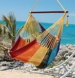 Caribbean Hammocks Large Chair - 48 Inch - Polyester - Hanging Chair - rainbow