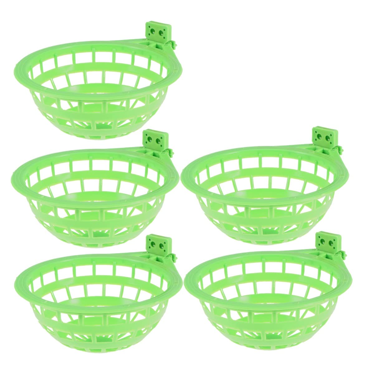 VILLCASE 5pcs Parrot Nest Plastic Breeding Bird Basin Hollow Nest for Parrot Birds Supplies Small Medium Pet