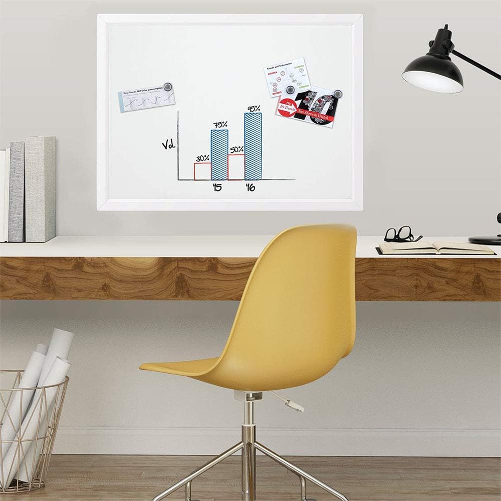 Quartet Magnetic Whiteboard, 17" x 23" Small White Board for Wall, Dry Erase Board for Kids, Perfect for Home Office & Home School Supplies, Dry Erase Marker, Magnets, White Frame (MWDW1723M-WT): Office Products