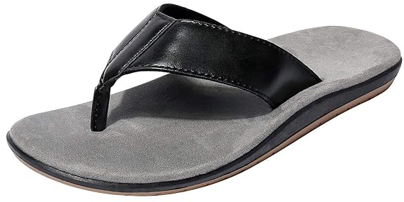 CAMEL CROWN Flip-Flop Herren Leichte Sport Sandalen Herren-Zehentrenner PU-Leder Für Sandbank Outdoor Surfen