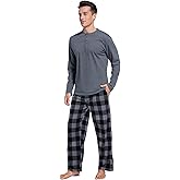 DG Hill Pajama Pants Men - Flannel Pajama Pants Fleece PJS Sets Cotton Top - Mens Pajama Set PJ Sleep Pant Loungewear Sets