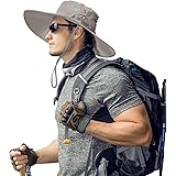 Cooltto Wide Brim Sun Hats with Waterproof Breathable for Fishing, Hiking, Camping