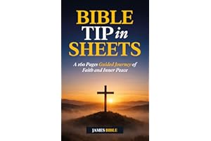 Bible Tip in Sheets: A 160 Pages Guided Journey of Faith and Inner Peace | Useful bible study guide | Bible recap journal
