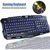 Sokaton M-200 Multimedia Ergonomic   LED Three Color Backlight USB Wired Game Keyboard (Black)