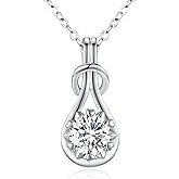 JOSHLUXE 2 Carat Moissanite Necklace for Women,D Color VVS1 Moissanite 925 Sterling Silver Pendant Necklace Jewelry, Anniversary Birthday Gifts for Wife Mom Girlfriend