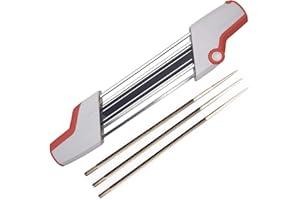 DARSEITY 2 in 1 Chainsaw Sharpener for .404" Saw Chain, Easy File Chain Saw Sharpener Tool, File Diameter 7/32", with 3pcs 5.5mm File
