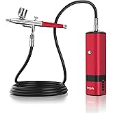 imyyds Airbrush Kit with Compressor, 32 PSI High Pressure Cordless Airbrush Gun, Portable Dual Action Airbrush Compressor Set, Handheld Mini Rechargeable Air Brushes for Painting, Model, Nail, Makeup