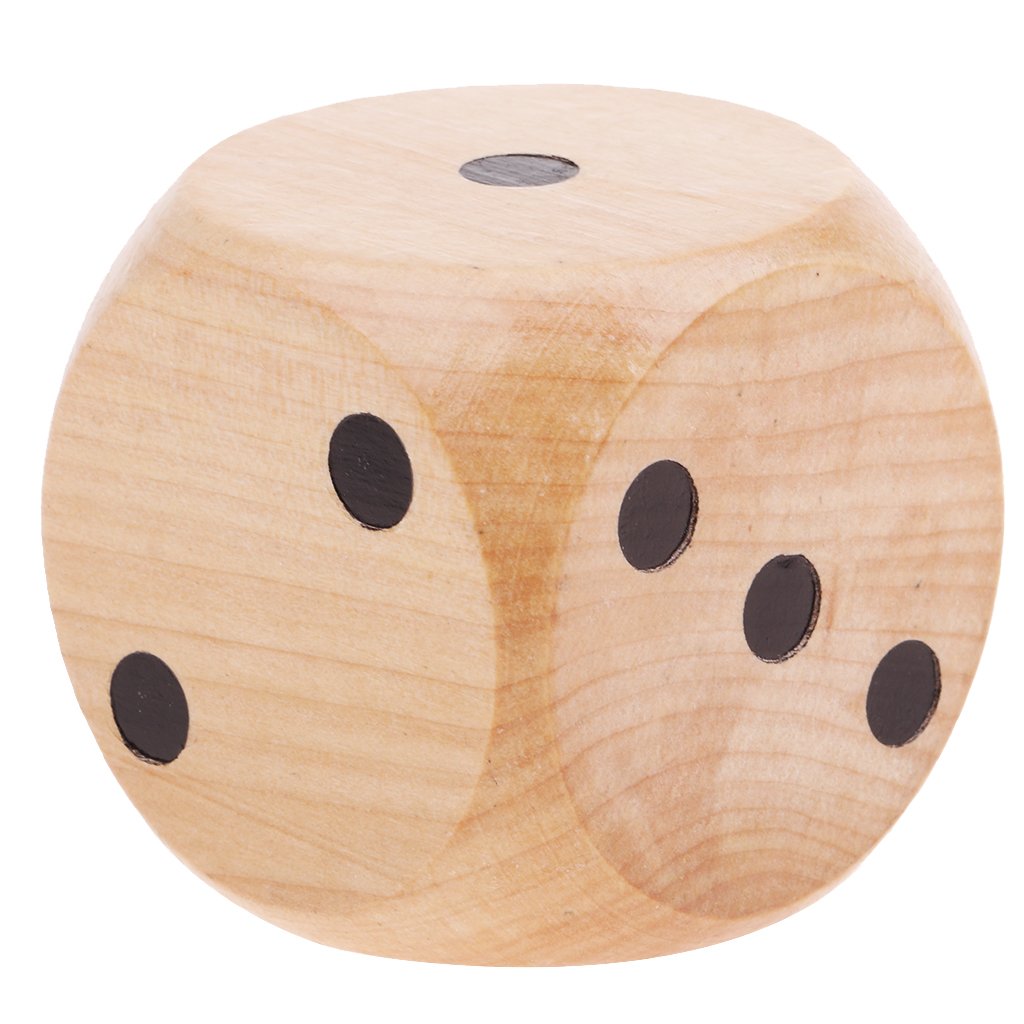 5cm Large Wooden Dice 6Sided Game Dice Toy For Family Table Games
