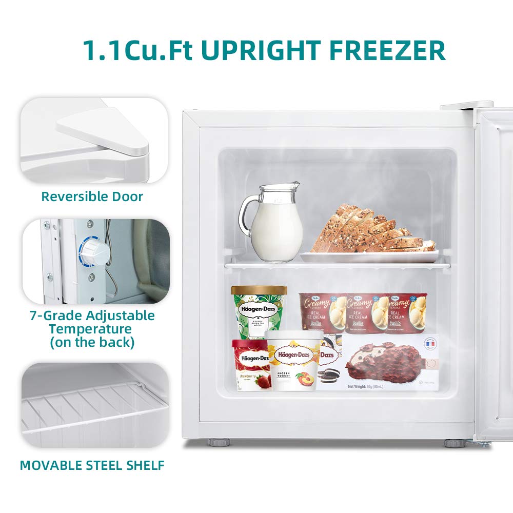 Upright Freezers Kismile 3.2 Cu.ft Upright Freezer with Compact