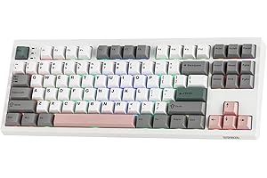 EPOMAKER TH87 Wireless Mechanical Keyboard with 10000mAh Battery, BT/2.4GHz/Wired, Hot Swappable Custom, PBT Keycap, RGB Back