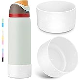 Allwith 2PCS Glitter Silicone Boot for Owala Water Bottle, Anti-Slip Protective Sleeve for Owala Twist,FreeSip and Flip Stainless Steel Water Bottle, BPA-Free, Dishwasher Safe, Accessories