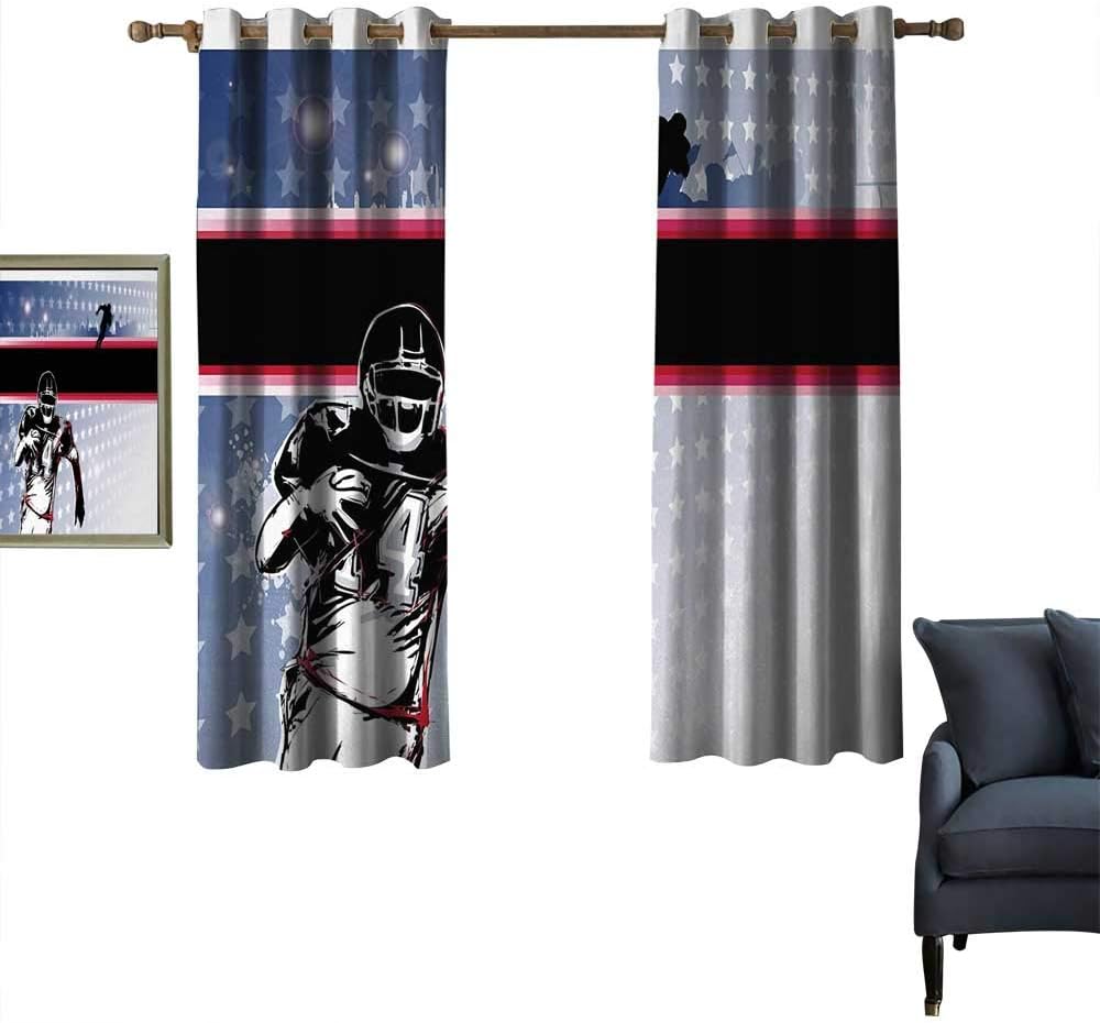 Amazon Stevenhome ノイズ低減 グロメットカーテン アメリカン 無毒 駐車場 オールドアメリカ警察車 空デジタルプリント 幅55インチ X 長さ63 ブルー ベージュ ブラック 55 Wx72 L カーテン オンライン通販