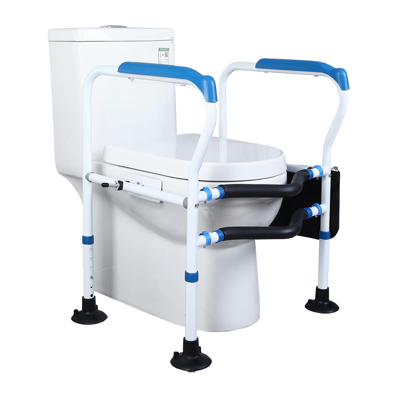 skisopet トイレ手すり 手摺 介護用品 立ち上がり補助器具 トイレ用サポート手すり 転倒防止 トイレ用アーム 6段調節 簡単設置 高さ 幅 調節可能 吸盤付き 耐荷重150kg