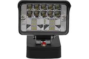 18V LED Work Light Compatible with RIDGID/AEG Batteries, 30W High Brightness Flood Torch with Zinc Alloy Head for Job Site Ca