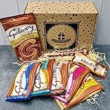 Galaxy Chocolate Lovers Treasure Hamper Gift Box - Bars, Hot Chocolate, Ripple, Honeycomb, Nut Crunch, Smooth Milk, Salted Caramel, Cookie Crumble- Great Birthday Gift Idea - By Moreton Gifts